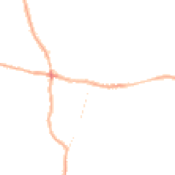 Night-time road noise heatmap for PE12 7DD