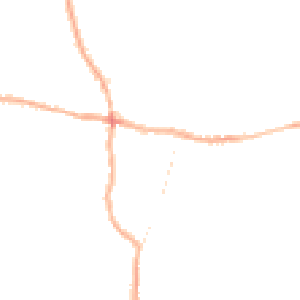 Night-time road noise heatmap for PE12 7DN