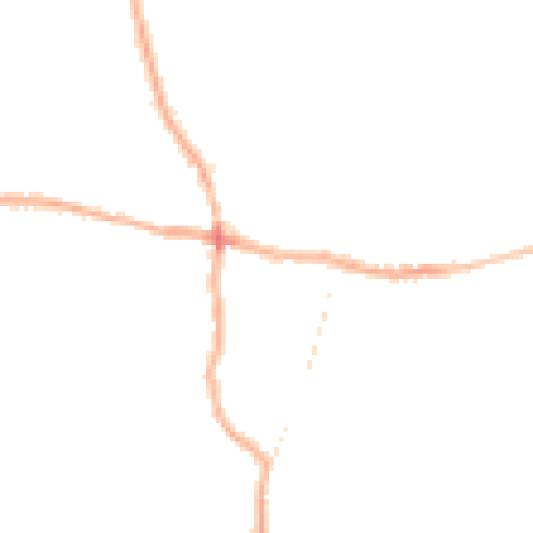 Night-time road noise heatmap for PE12 7DT