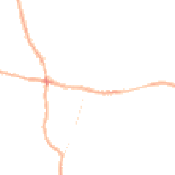 Night-time road noise heatmap for PE12 7ED