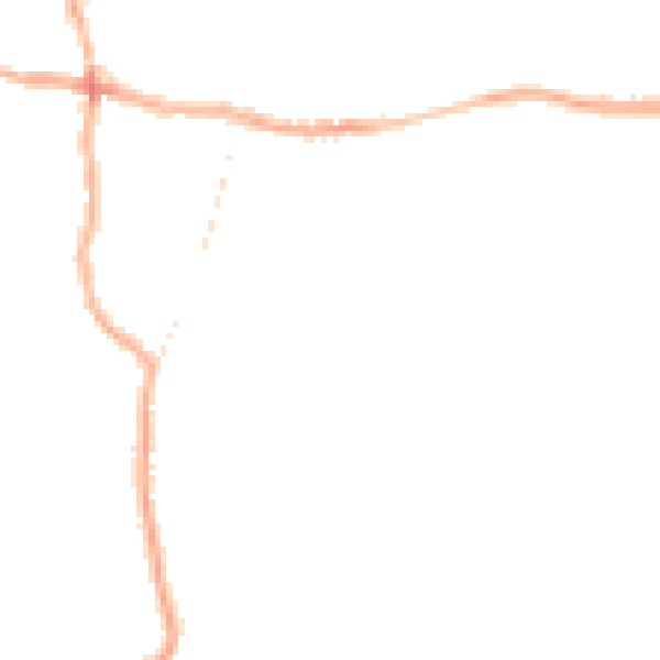 Night-time road noise heatmap for PE12 7EW