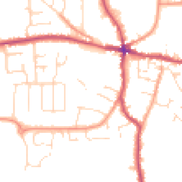 Daytime road noise heatmap for PE12 7LH