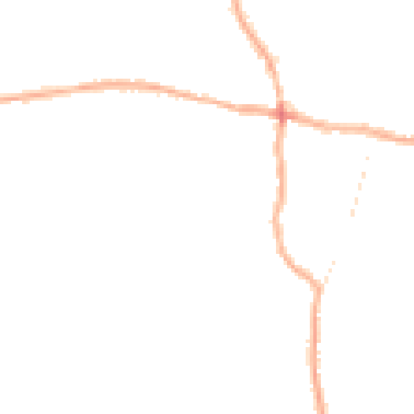 Night-time road noise heatmap for PE12 7LH