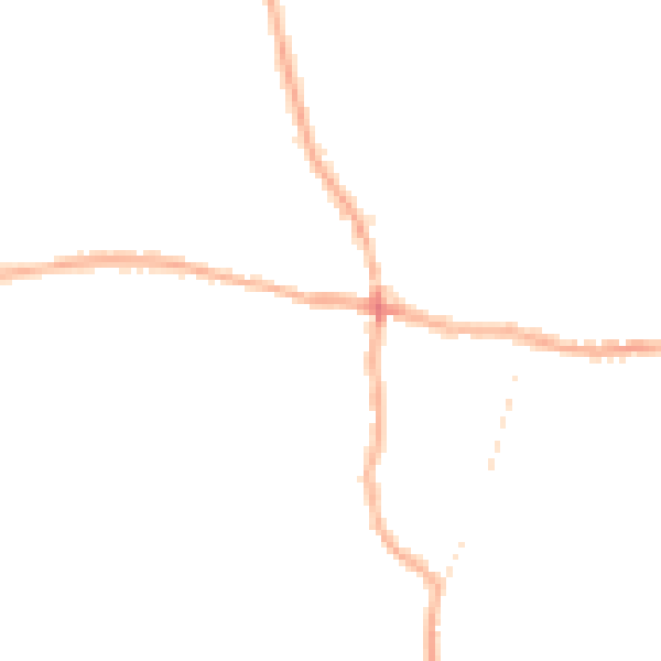 Night-time road noise heatmap for PE12 7LN