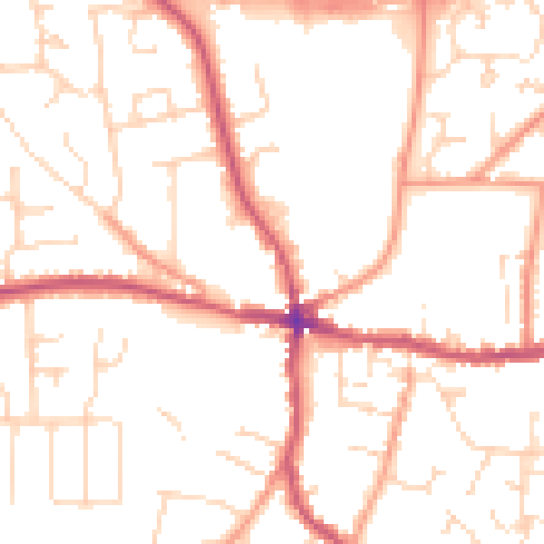 Daytime road noise heatmap for PE12 7LR