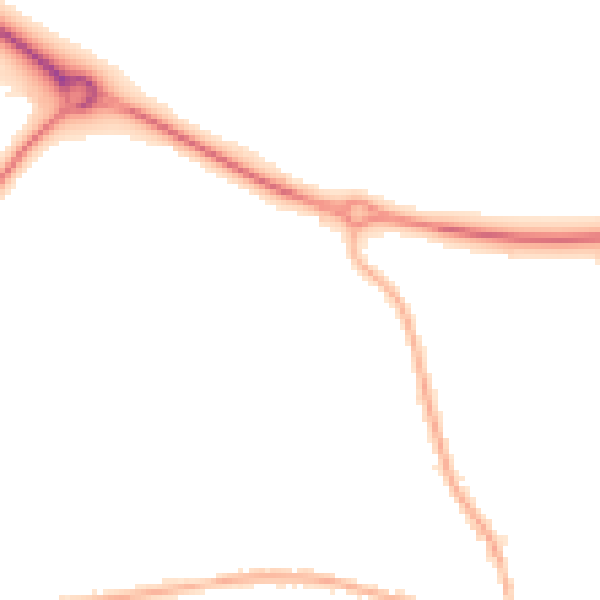 Night-time road noise heatmap for PE12 7NE