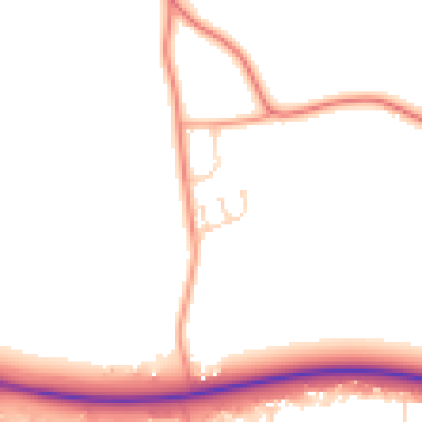 Daytime road noise heatmap for PE12 7QE