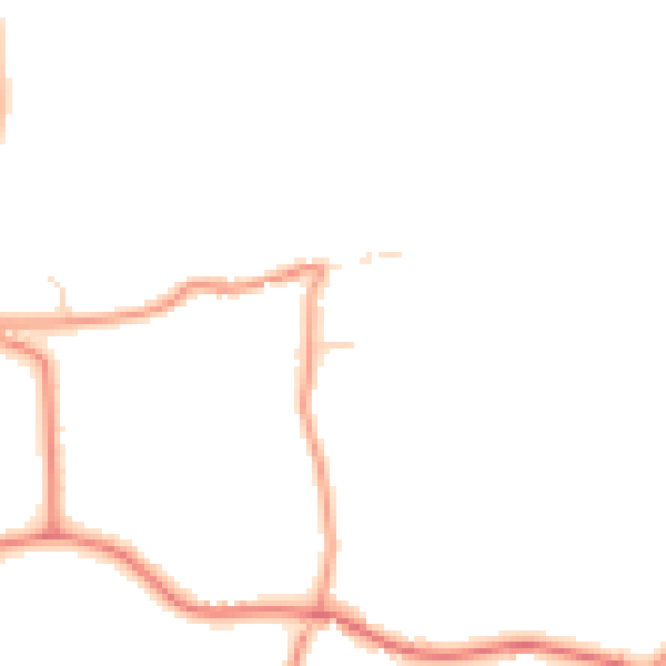 Daytime road noise heatmap for PE12 8BU