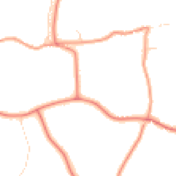 Daytime road noise heatmap for PE12 8DG
