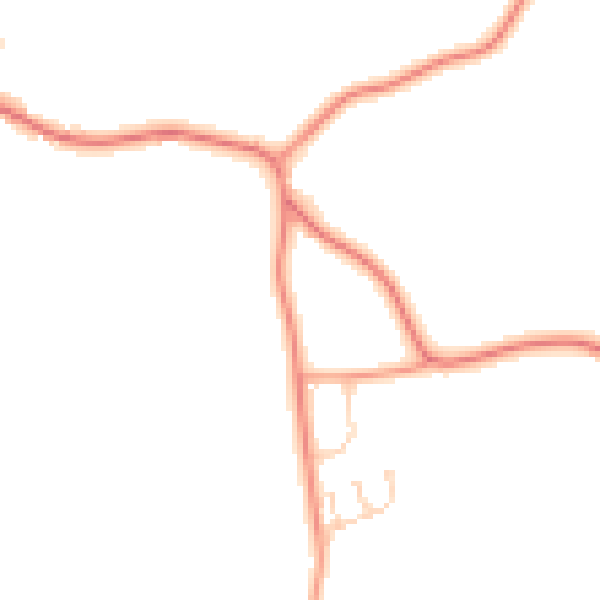 Daytime road noise heatmap for PE12 8DN