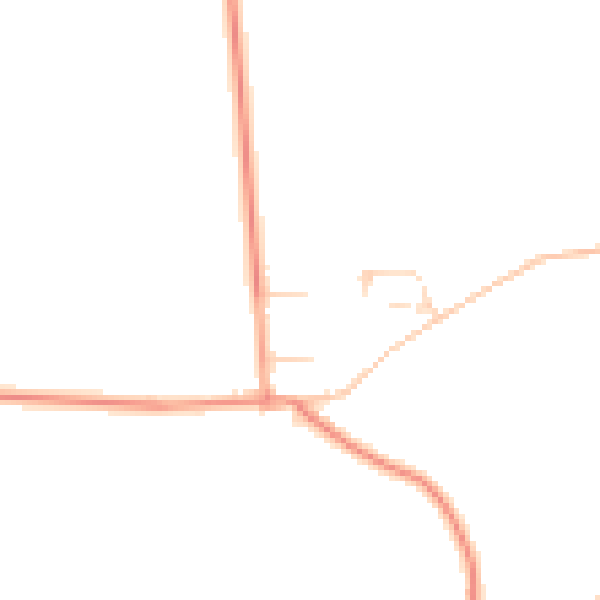 Daytime road noise heatmap for PE12 8EU