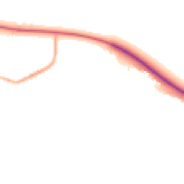 Night-time road noise heatmap for PE12 8NA