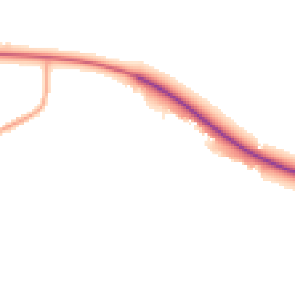 Night-time road noise heatmap for PE12 8NP