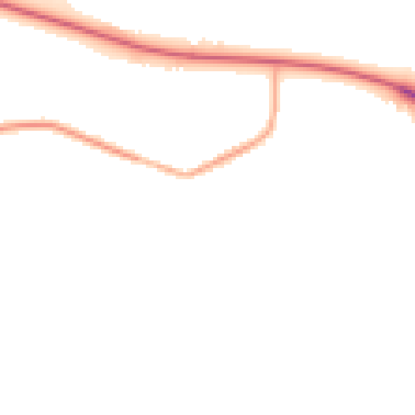 Night-time road noise heatmap for PE12 8NY