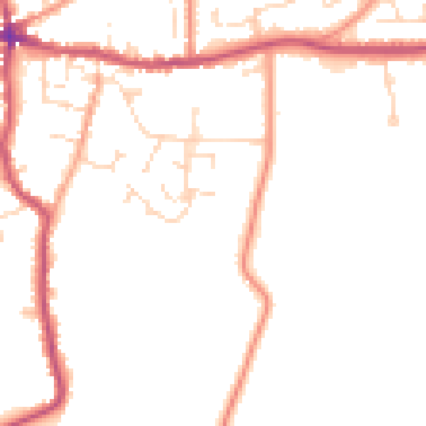 Daytime road noise heatmap for PE12 8TF