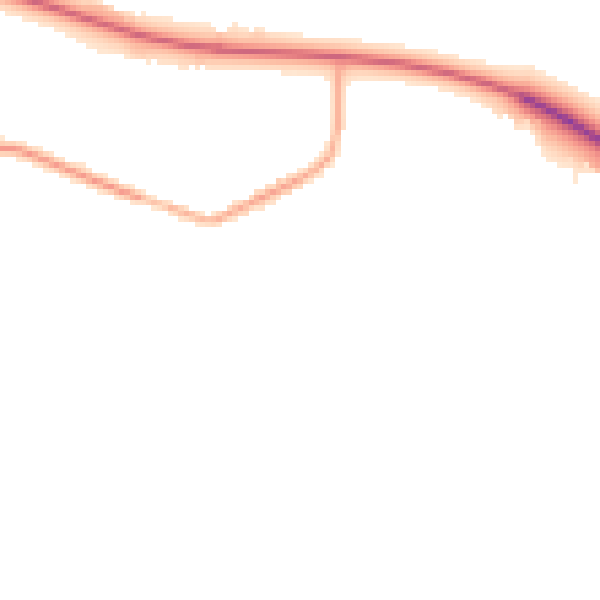 Night-time road noise heatmap for PE12 8TG