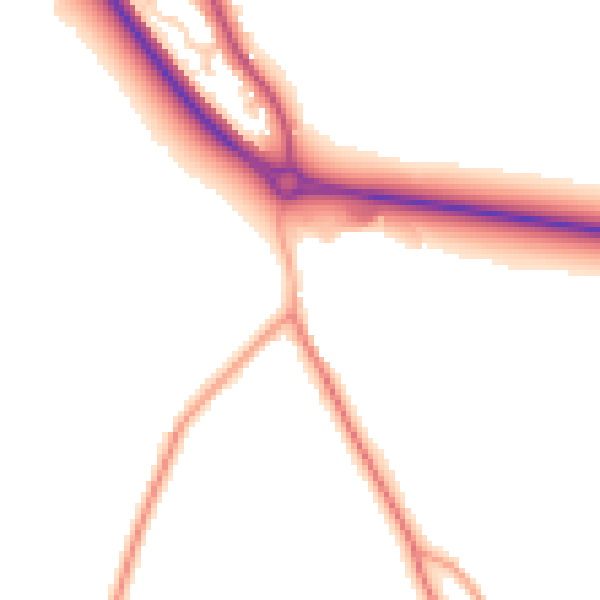 Daytime road noise heatmap for PE12 9AX