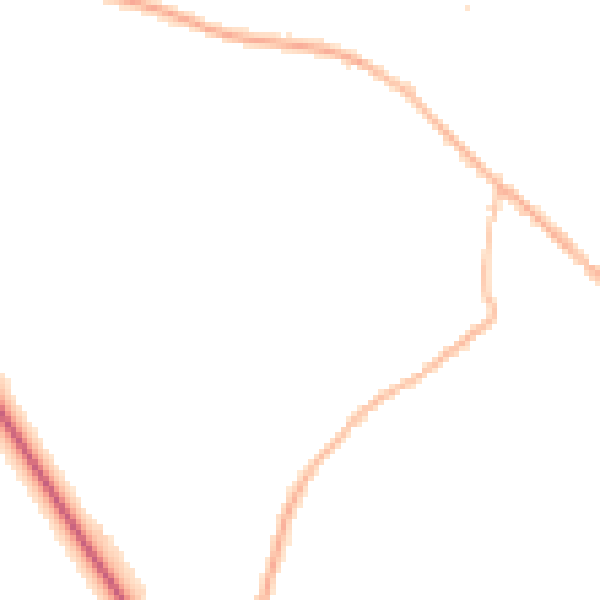 Night-time road noise heatmap for PE12 9BT