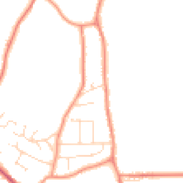 Daytime road noise heatmap for PE12 9DL