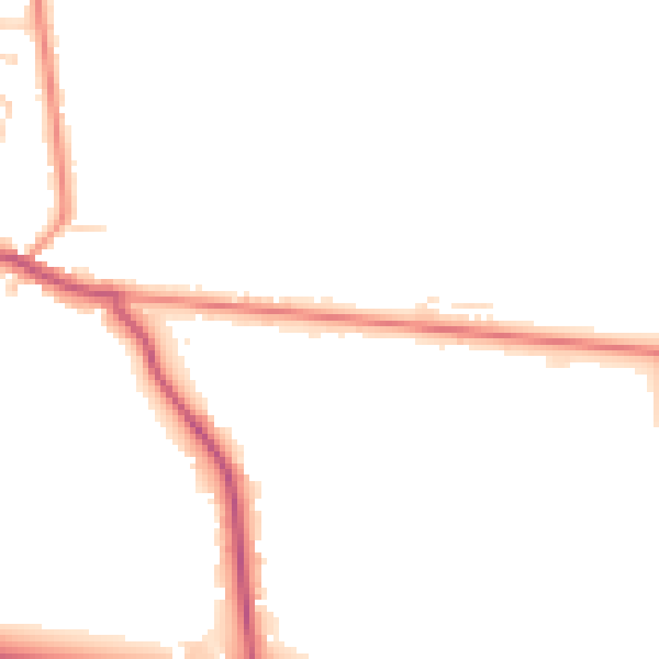 Daytime road noise heatmap for PE12 9EF