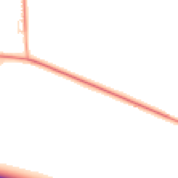 Daytime road noise heatmap for PE12 9EJ