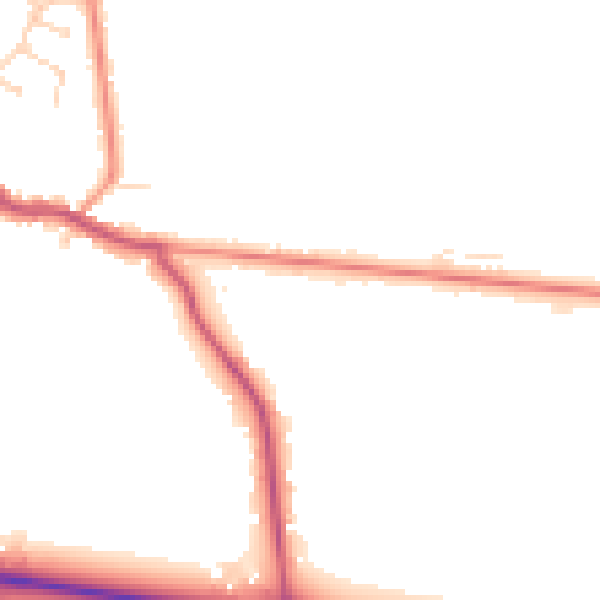 Daytime road noise heatmap for PE12 9FG