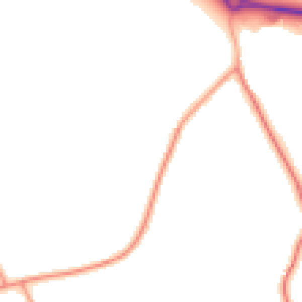 Daytime road noise heatmap for PE12 9FL