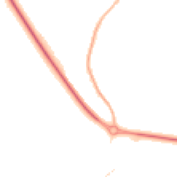 Night-time road noise heatmap for PE12 9GG