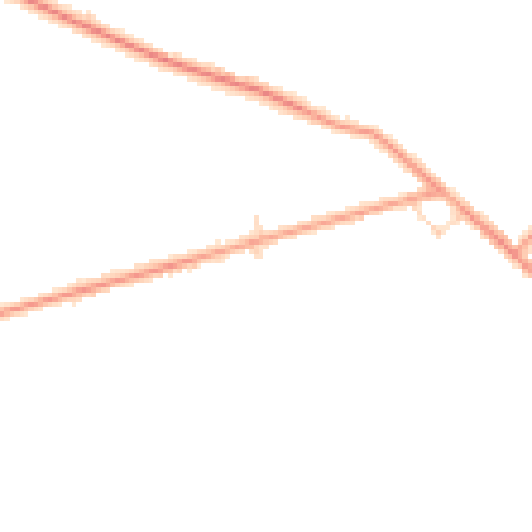 Daytime road noise heatmap for PE12 9PL