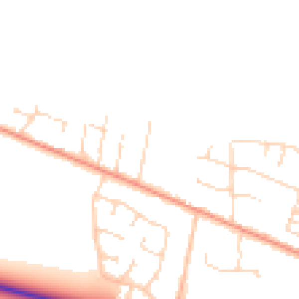 Daytime road noise heatmap for PE12 9SX