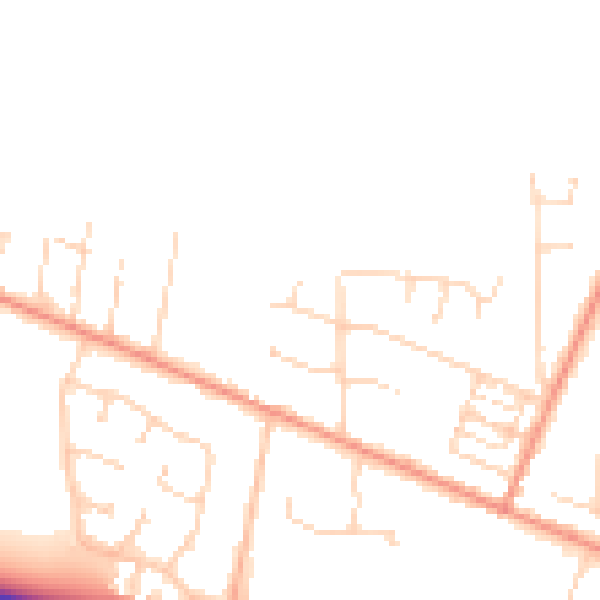 Daytime road noise heatmap for PE12 9TB