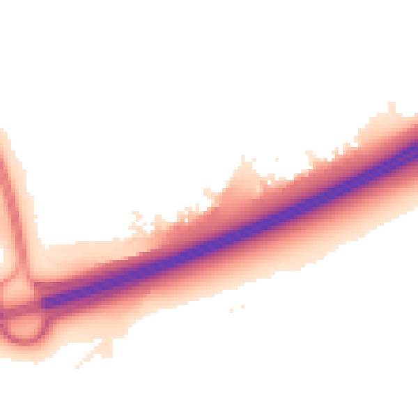 Night-time road noise heatmap for PE2 5FN