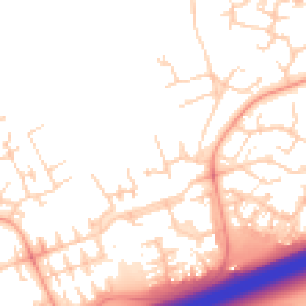 Daytime road noise heatmap for PE2 5GH