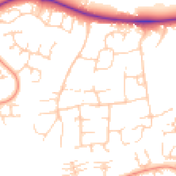 Daytime road noise heatmap for PE2 5HD