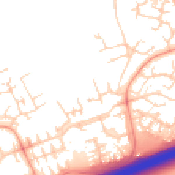 Daytime road noise heatmap for PE2 5HP