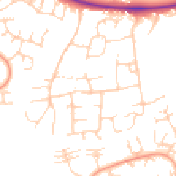 Daytime road noise heatmap for PE2 5LG