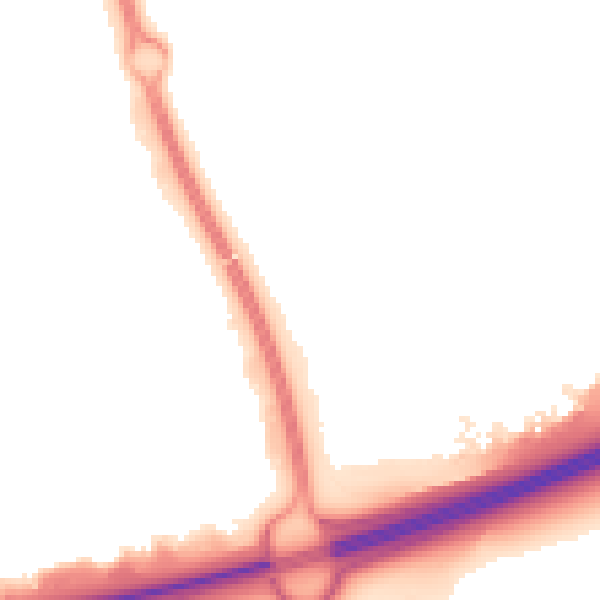 Night-time road noise heatmap for PE2 5LH
