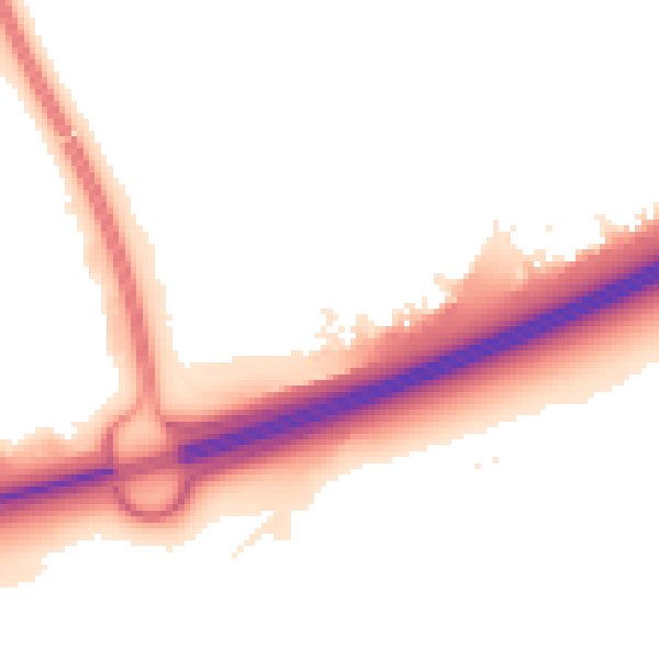 Night-time road noise heatmap for PE2 5LQ