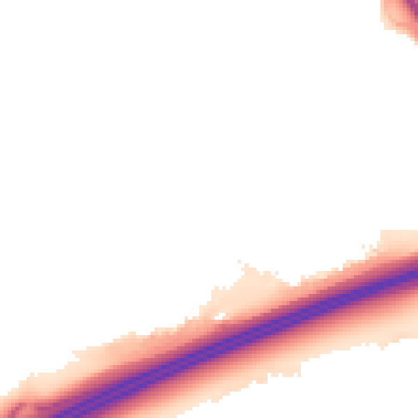 Night-time road noise heatmap for PE2 5LS