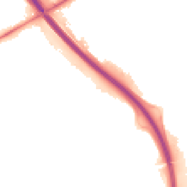 Night-time road noise heatmap for PE2 5LY