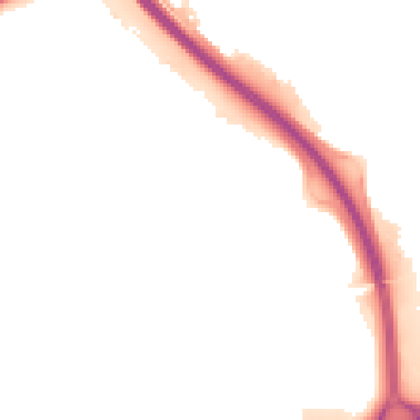 Night-time road noise heatmap for PE2 5NA