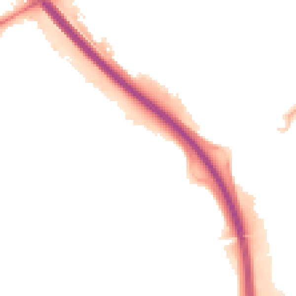 Night-time road noise heatmap for PE2 5NB