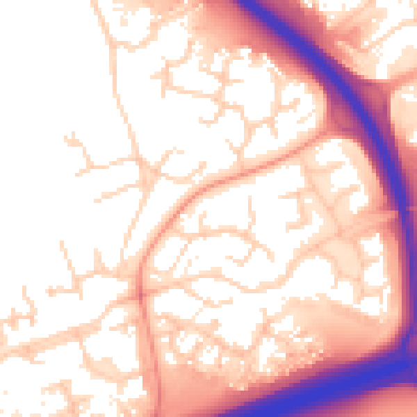 Daytime road noise heatmap for PE2 5NU