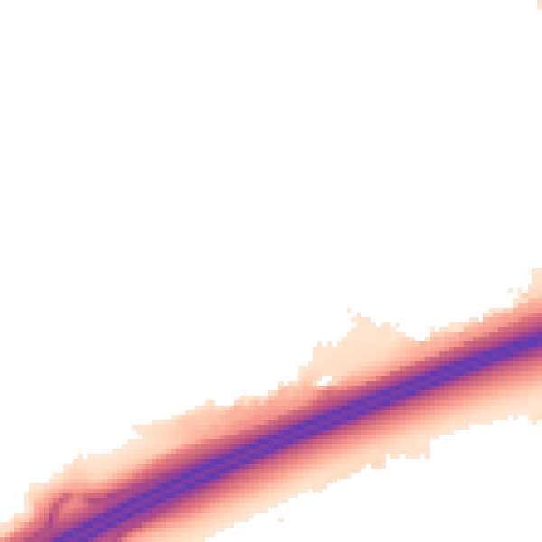 Night-time road noise heatmap for PE2 5NY