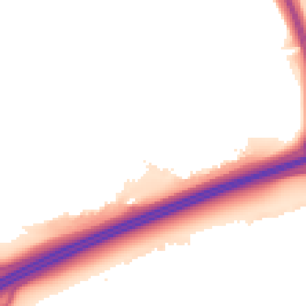 Night-time road noise heatmap for PE2 5PA