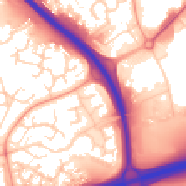 Daytime road noise heatmap for PE2 5PE