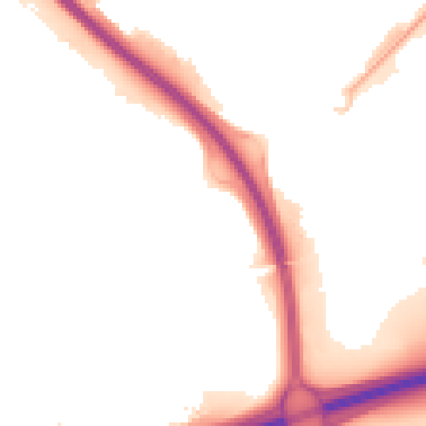 Night-time road noise heatmap for PE2 5PE