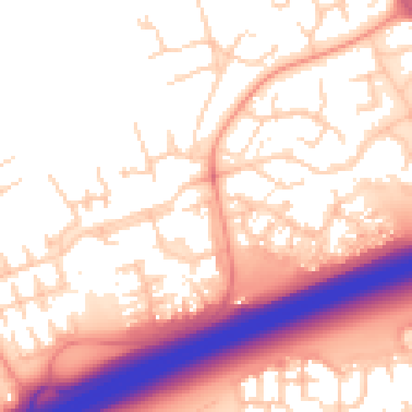 Daytime road noise heatmap for PE2 5PJ