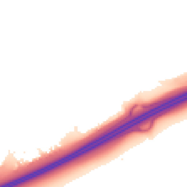 Night-time road noise heatmap for PE2 5QY