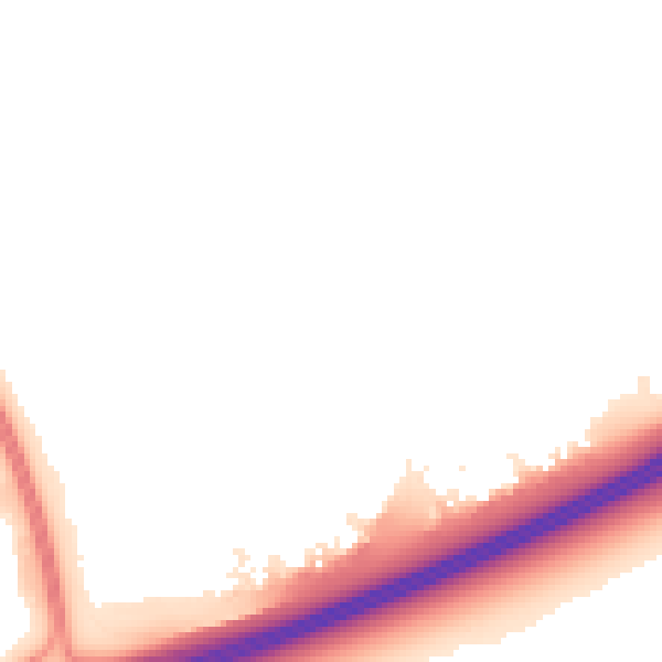 Night-time road noise heatmap for PE2 5RE
